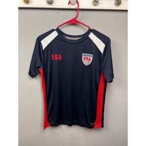 Team USA STRIKER Jersey‎ Shirt Youth XL Blue Red Performance Soccer